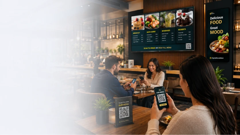 digital menu by industry for hospitality menu systems