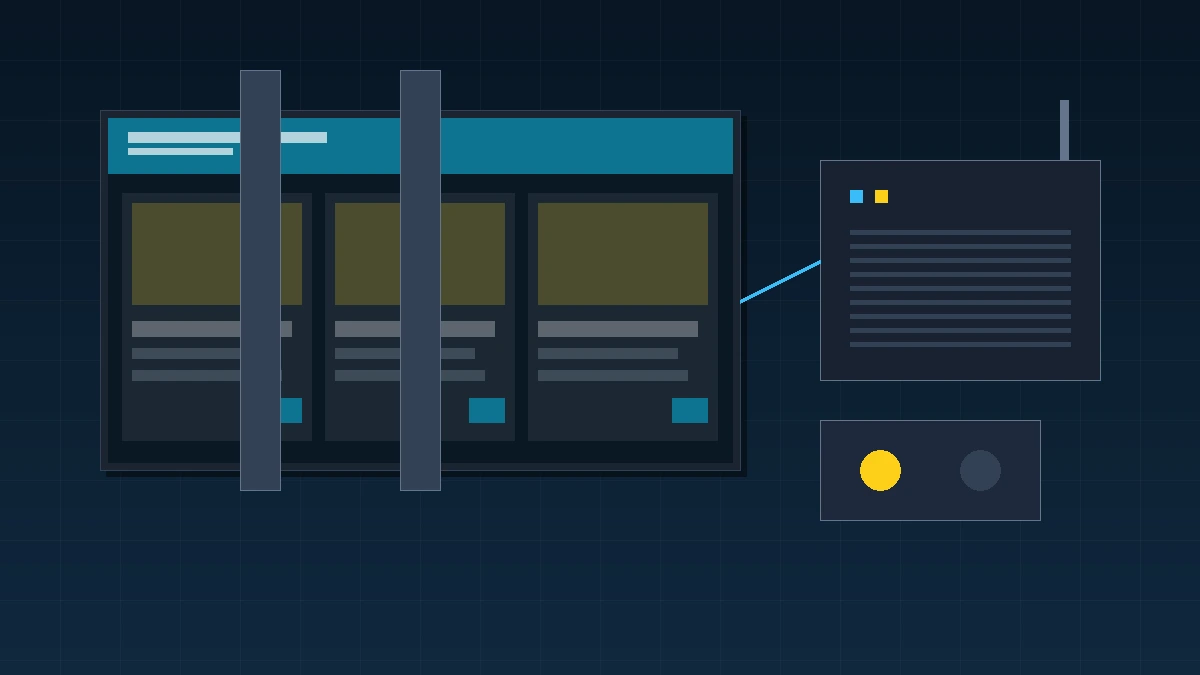 digital signage display and media player setup concept