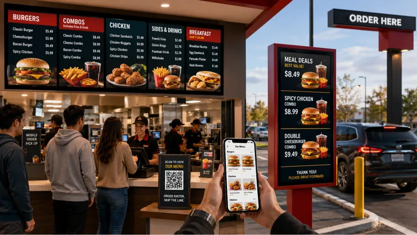 Beautifully designed QR menu layout on a modern smartphone screen
